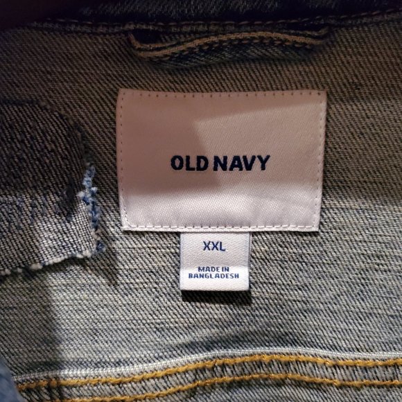 Distressed Jean Jacket Old Navy XXL - Picture 3 of 8